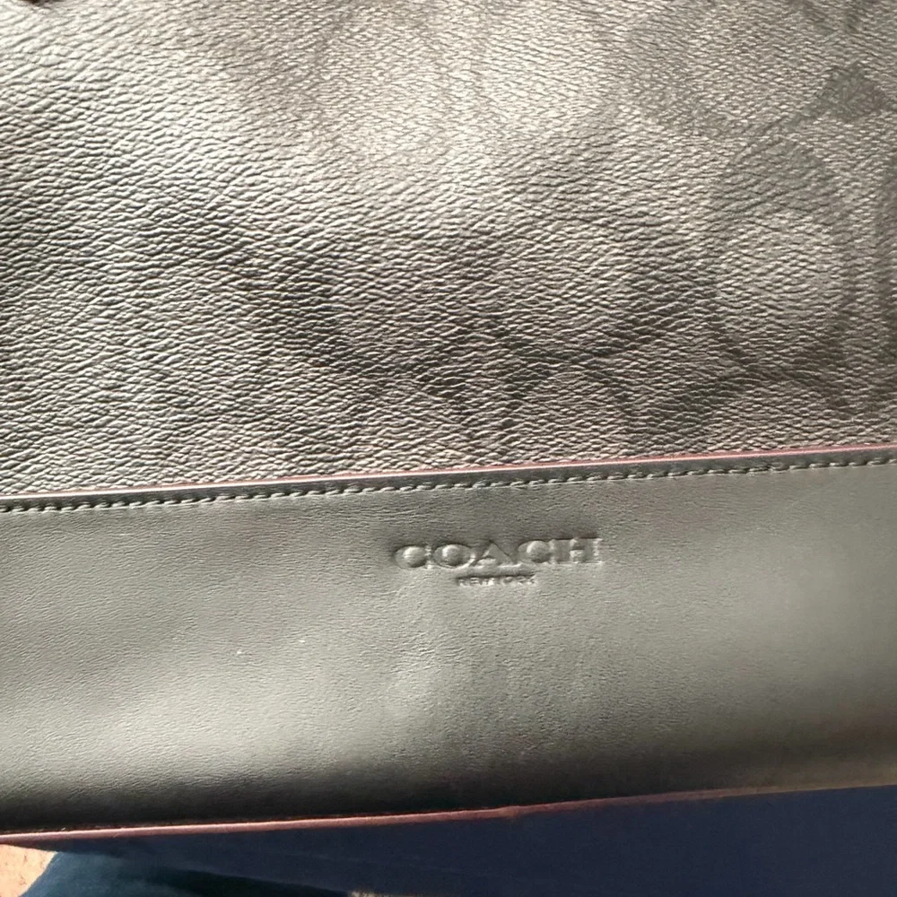 Coach Black Signature Canvas & Leather Brief Bag - Picture 3 of 7
